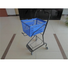 Plastic Shopping Rolling Basket Trolley